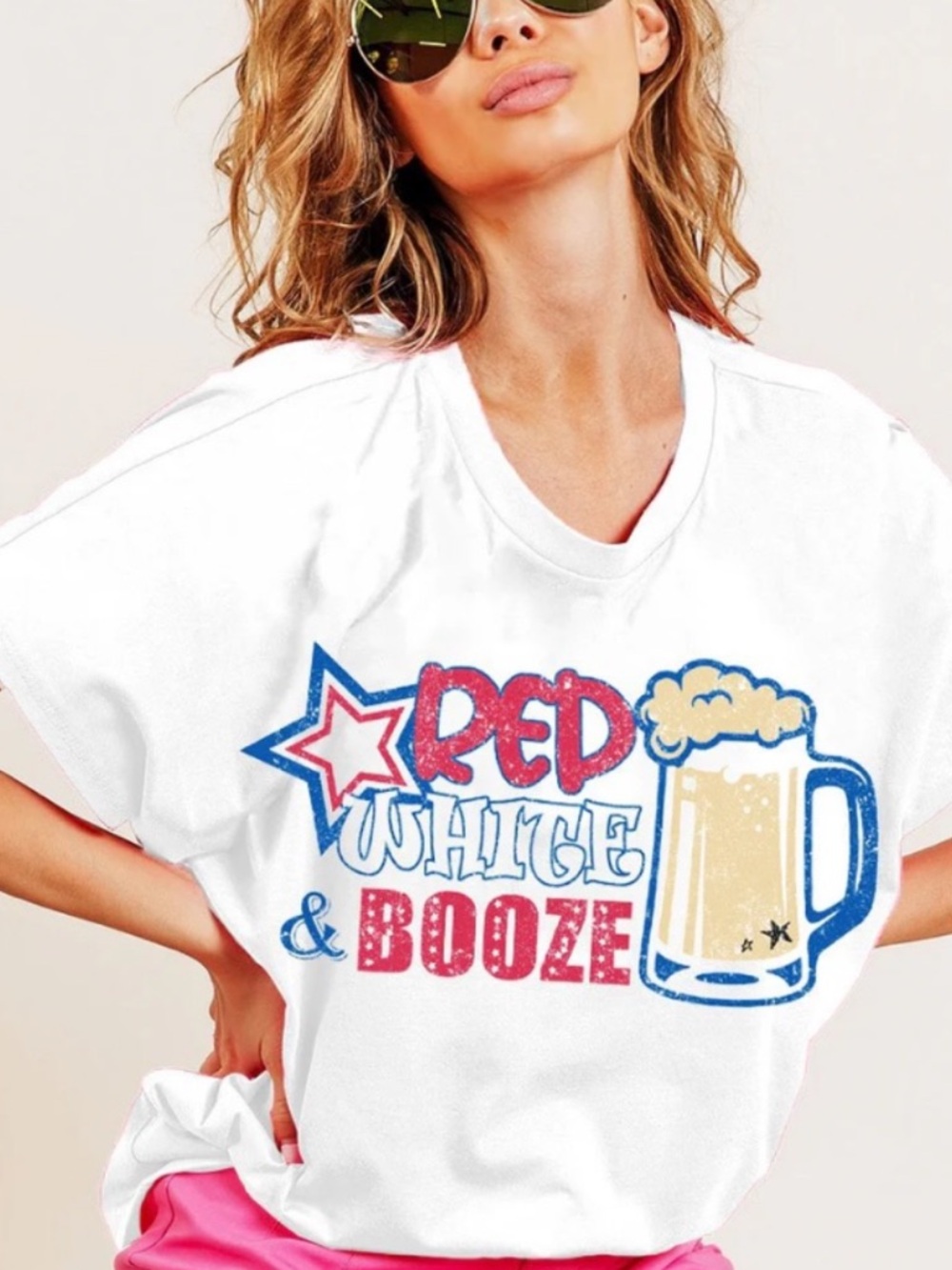 233 🏝️BIBI RED WHITE & BOOZE TOP